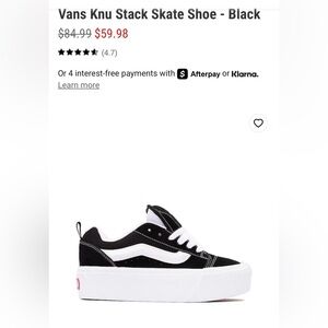 Vans Black and White Women's Platform Sneakers